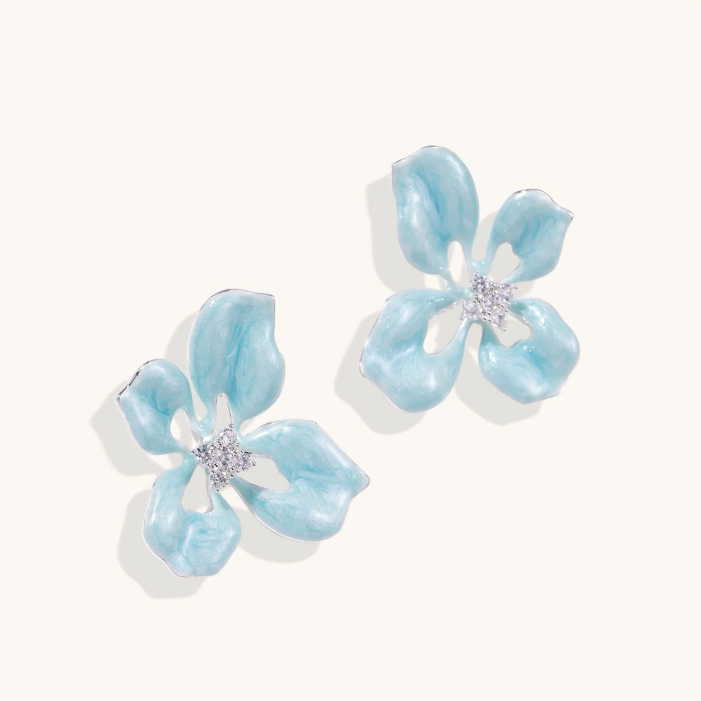 Aqua Bloom Earrings Lifestyle