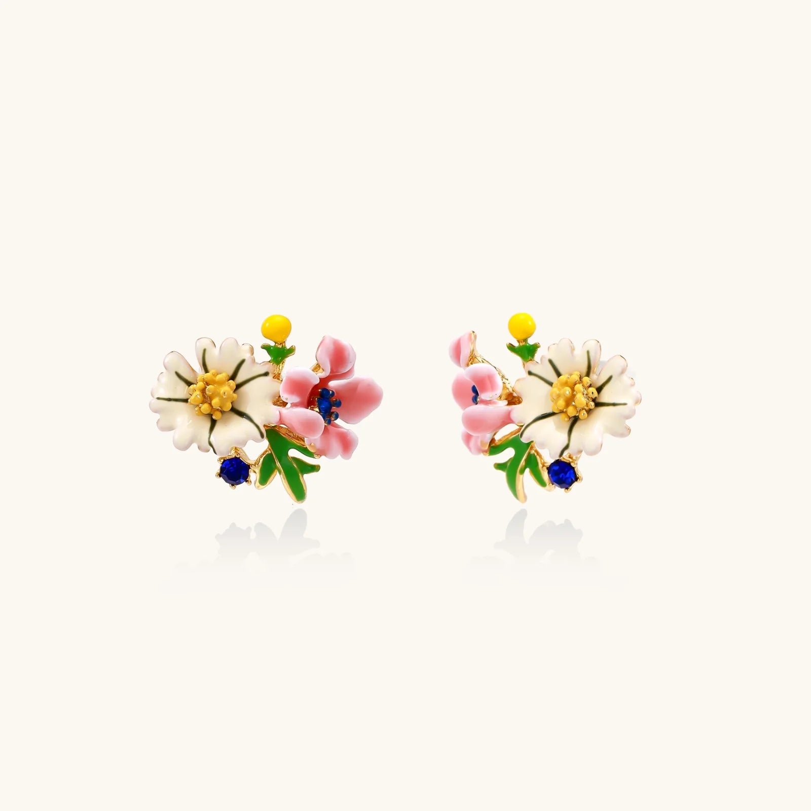 Pink Wildflower Earrings