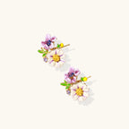 Purple Wildflower Stud Earrings