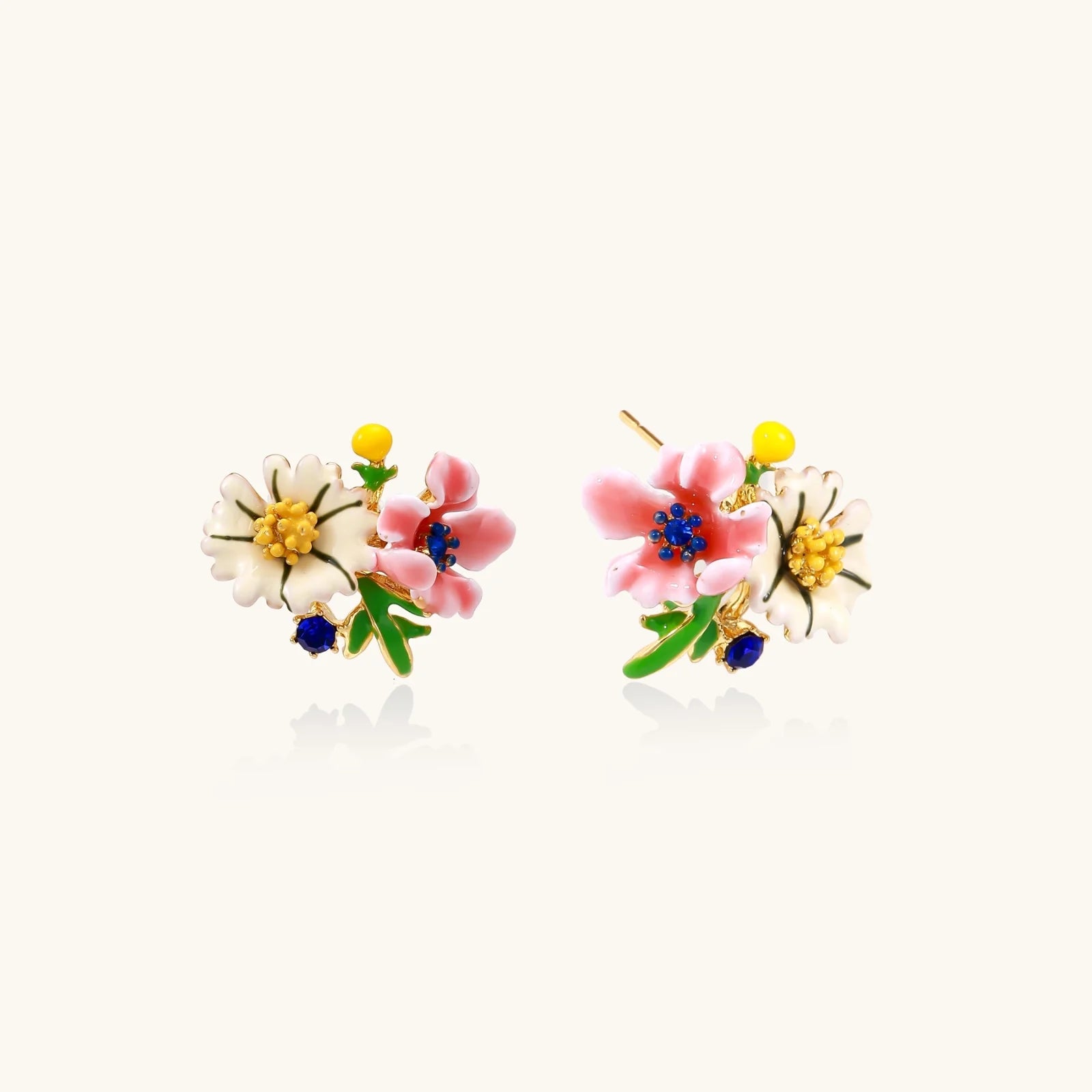 Pink Wildflower Earrings
