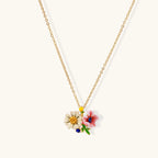 Pink Wildflower Necklace