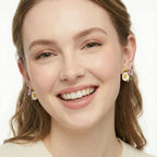 Purple Wildflower Stud Earrings
