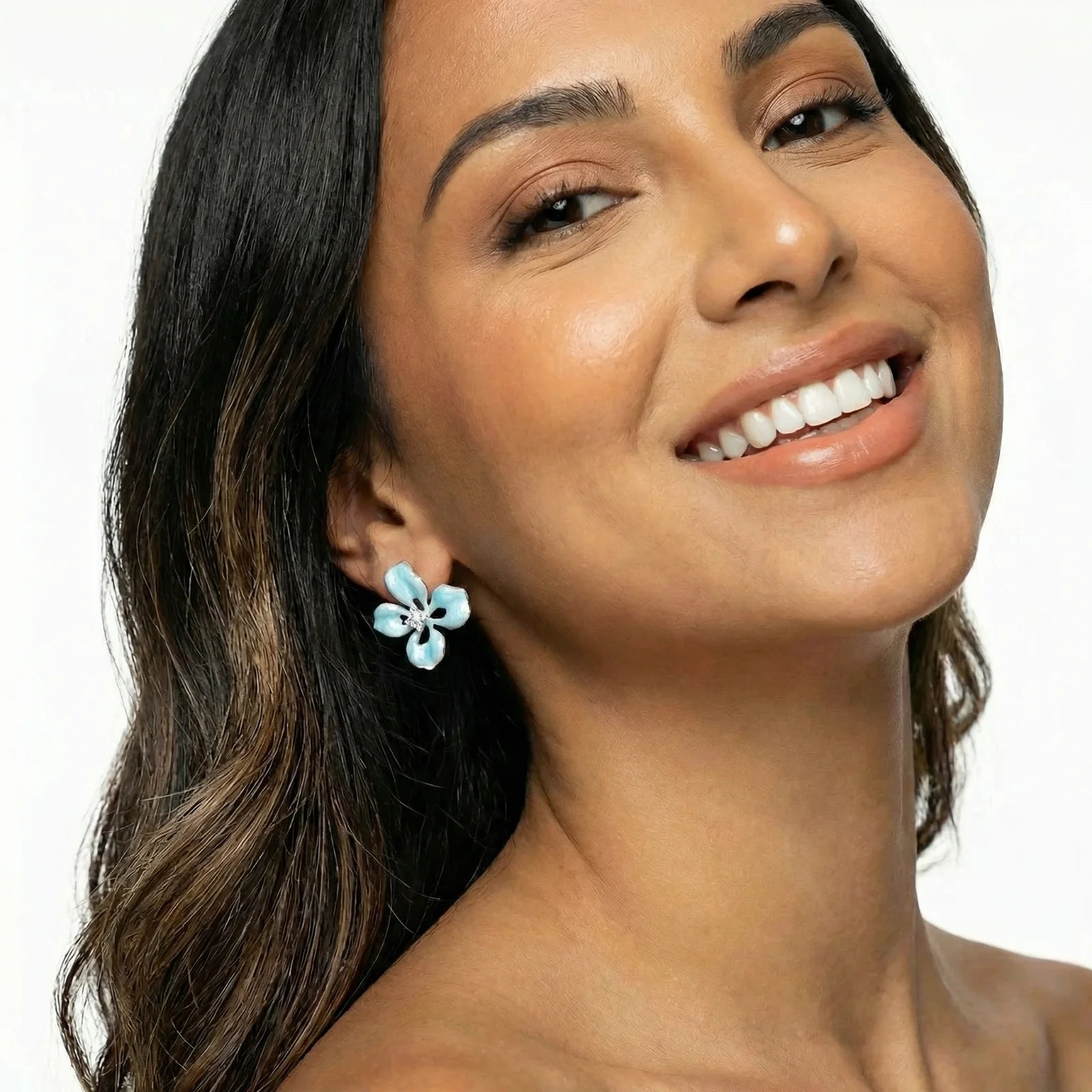 Aqua Bloom Earrings