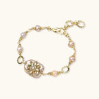 floral baroque and freshwater pearl bracelet
