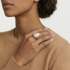 Crowned Baroque Pearl Ring