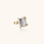 Gold baroque pearl ring with gemstones 