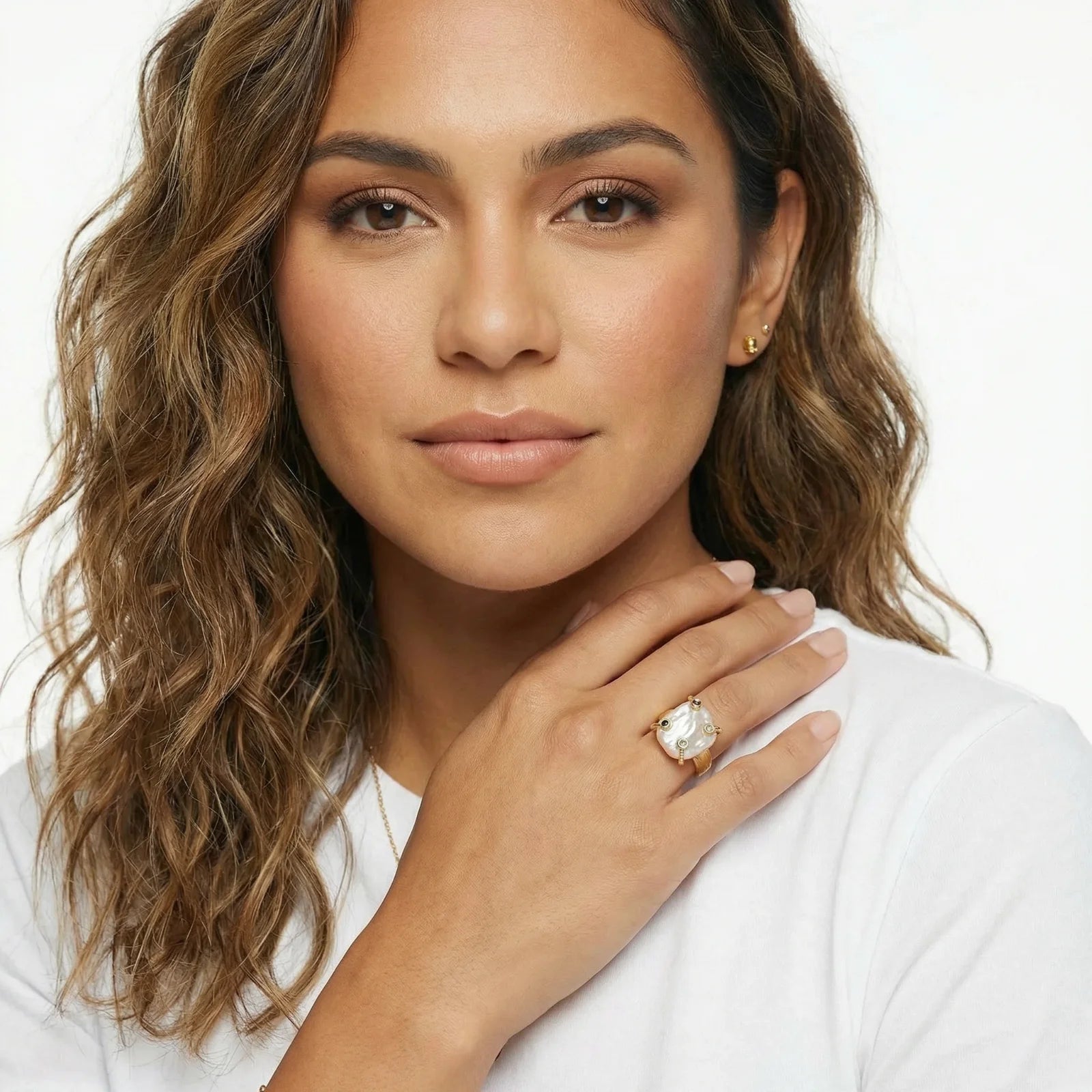 Elemental Baroque Pearl Ring