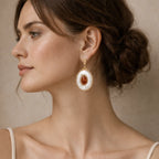 Golden Hour Mother of Pearl Drop Earrings