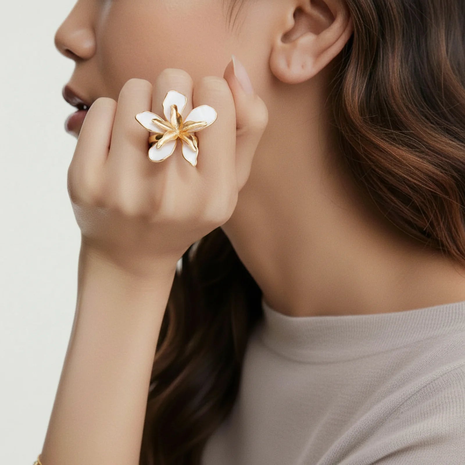 Golden Magnolia Ring