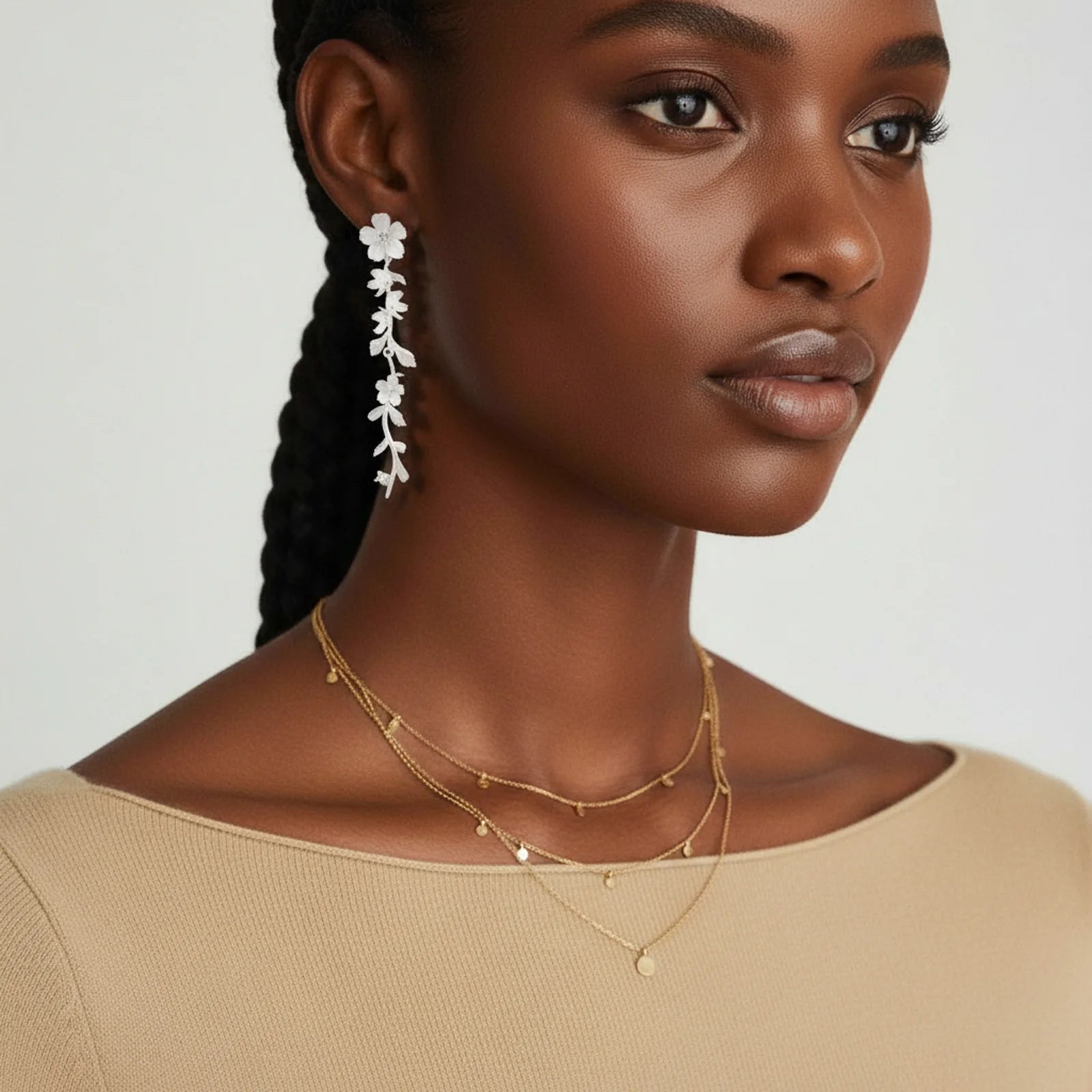 Ivory Canopy Drop Earrings