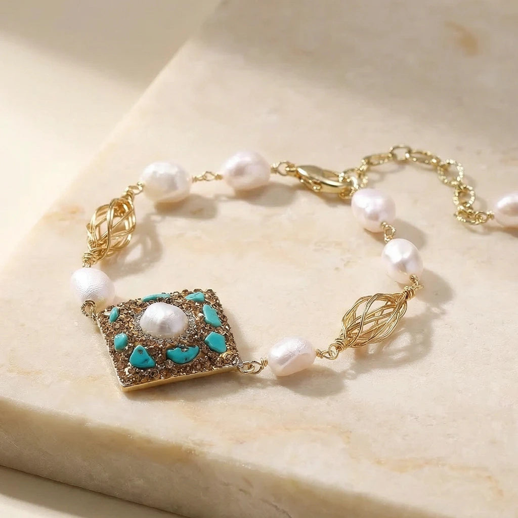 Ornamental Grounding Bracelet on a stone slab